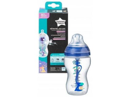 Tommee Tippee Kojenecká láhev C2N ANTI-COLIC Boy 340 ml 3m+