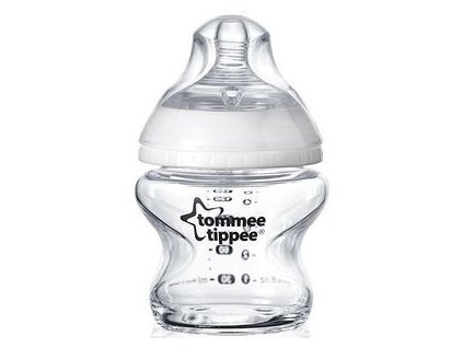 Tommee Tippee kojenecká láhev C2N skleněná bílá 250ml