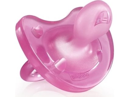 269123 chicco celosilikonovy dudlik physio soft 12m ruzovy