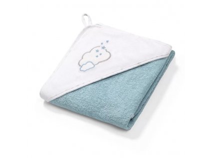 BabyOno froté ručník s kapucí 100 x 100 cm, modrá
