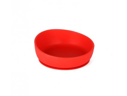 Doidy Cup Silikonový talíř s přísavkou - červená