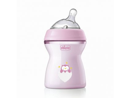 CHICCO Láhev kojenecká Natural Feeling 250ml, 2m+, Girl