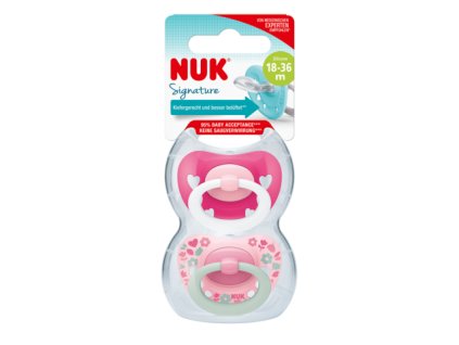 Nuk Dudlík silikonový Signature, 0-6m, 2ks