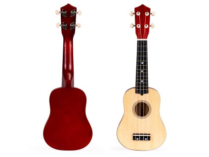 Ecotoys Dětská dřevěná kytara na ukulele se 4 nylonovými strunami