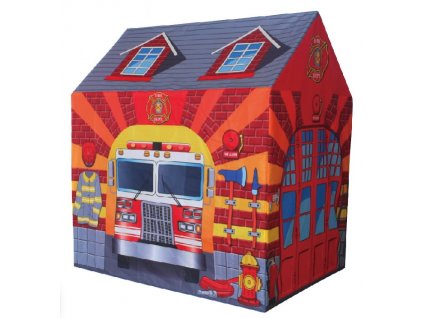 I-PLAY Dětský stan hrací domeček požární stanice