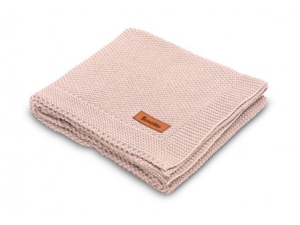 Sensillo dětská deka do kočárku pletená 100% bavlna růžová