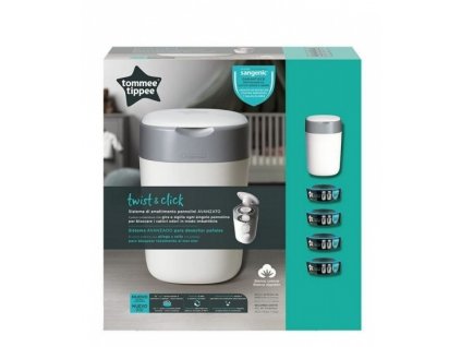 Tommee Tippee Koš na pleny Twist biílý + 4 náplně