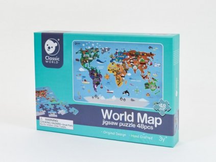 Puzzle Mapa Světa 8 dílků