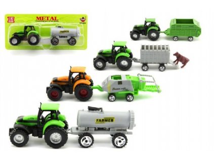 Traktor s přívěsem - mix 6 druhů