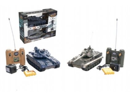 Tank RC 2ks + dobíjecí pack - tanková bitva