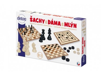 Šachy,dáma, mlýn - společenská hra