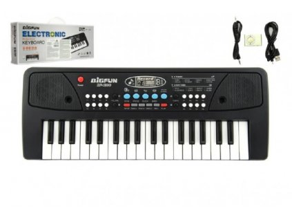 Pianko/Varhany/Klávesy 37 kláves, napájení na USB + přehrávač MP3 + mikrofon
