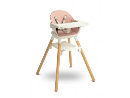 Dětská židle na krmení Bravo růžová