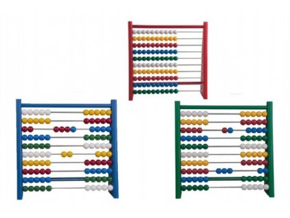 Počítadlo 100 kuliček - mix 3 barvy