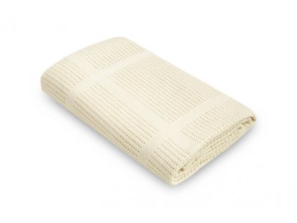Dětská pletená bavlněná deka lulu -  natural