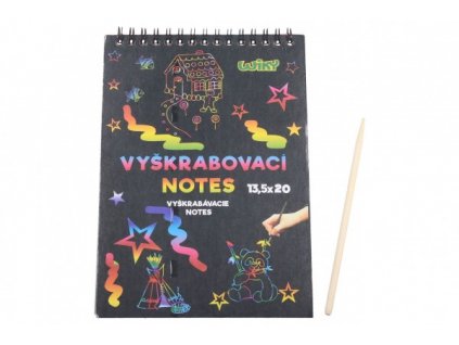 Škrabací notes duhový 12 listů