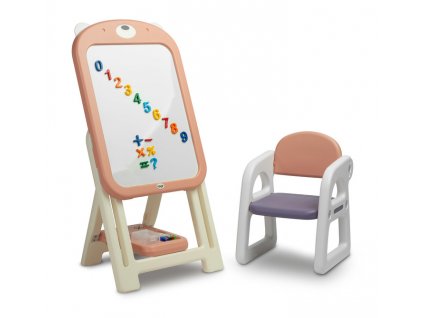 Dětská vzdělávací Magnetická tabule s židličkou TED - Toyz růžová