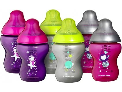 Tommee Tippee Sada kojeneckých láhví 6 x 260 ml girl