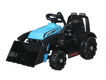 Elektrický traktor s přední radlicí- modrý