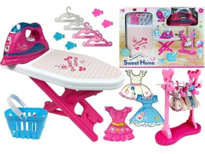 Pink Iron Ironing Set Ironing Board Hangers