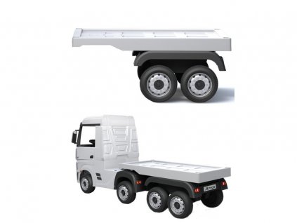 White Mercedes Actros HL358 battery semi-trailer