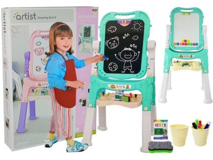 Magnetic Chalk Board 2 in 1 Blue and White Accessories