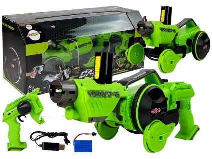 Gun Launcher Car 2 in 1 Remotely Operated Foam Discs Green