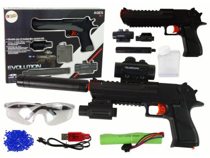 Electric BB gun Black set 20 meters