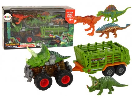 Vehicle with a Dinosaur Theme Trailer 4 Dinosaur Pieces