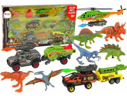 Helicopter Dinosaurs Vehicle Set 6 Colorful Pcs