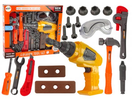 Large DIY Kit Tool Kit + Battery Drill Handyman Set