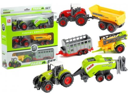 Dětská sada traktorů s přívěsy