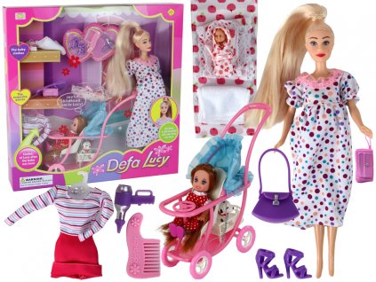 Pregnant Lucy Doll Set XXL Accessories