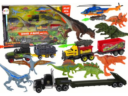 Helicopter Dinosaurs Vehicle Set 8 Colorful Pcs