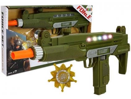 Military Set Gun Sound Lights Badge 37 cm