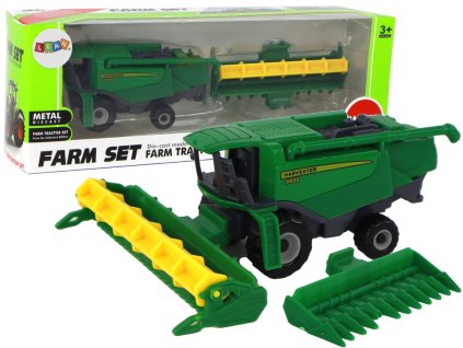 Agricultural Vehicle Combine Harvester Aluminum Green