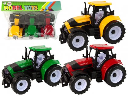 Agricultural Tractor Set Farm 3 Colored Pieces