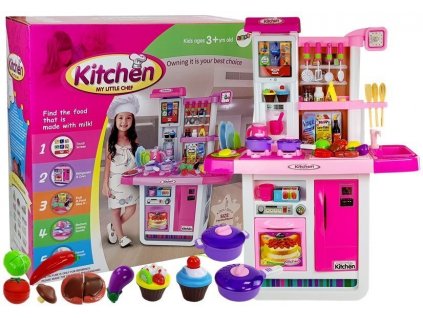 Pink Kitchen with Water Pots Groceries Sound