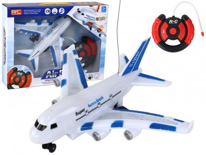 RC Airplane Remote Controlled White Aerobus Remote Control Lights Sounds