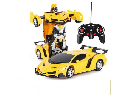 Robotické auto 2v1 Transformer na dálkové ovládání žluté