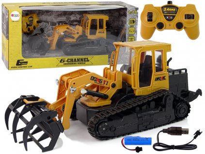Construction Bulldozer Grabber 2.4G R/C Track Wheels 1:18