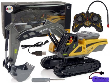 Caterpillar Remote Control Excavator 2.4G Yellow