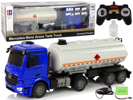 R/C Mercedes Arocs Blue tanker truck 1:26 Water