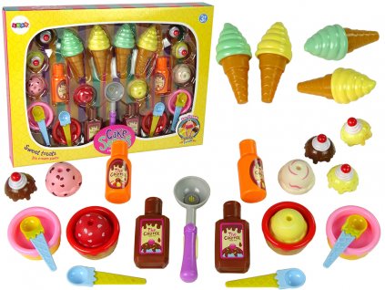 Dětská sada plastových sladkostí s nádobím