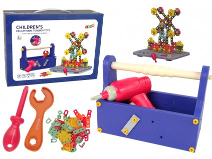 Building Blocks Set in Tool Box + Battery-driven screwdriver DIY TOOL BOX