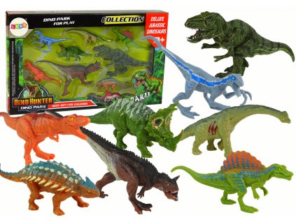 Set of Dinosaur Figurines 8 pieces Colorful