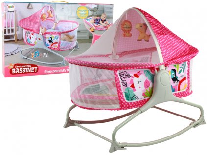 Multifunctional Bed Rocker 2in1 Children's Mat Sounds Vibrations Pink