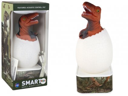Lampička Dinosaurus ve vajíčku - červený T-rex