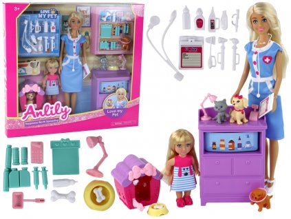 Anlily Love My Pet Veterinary Clinic Doll Set