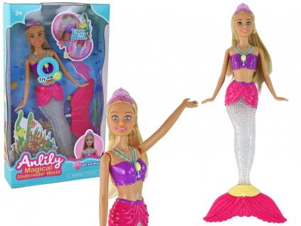 Anlily Mermaid Doll with Light and Sound Effects